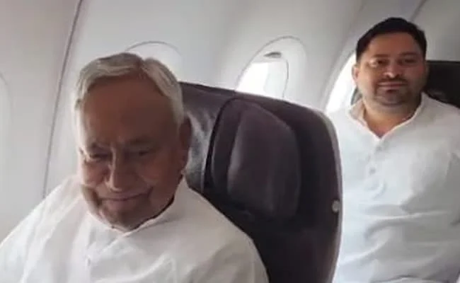 As NDA, INDIA Plan Next Move, Nitish Kumar, Tejashwi Yadav On Same Flight