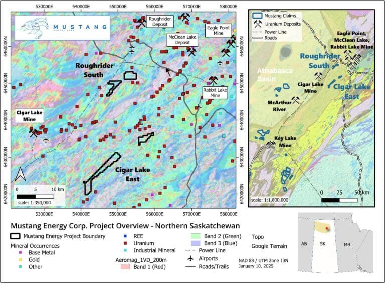 Mustang Energy Receives Exploration Permit for the Roughrider South and Cigar Lake East Project, Saskatchewan