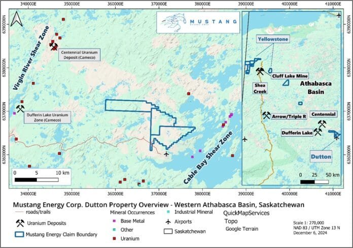 Mustang Energy Engages Axiom Exploration for Airborne Geophysical Survey over the Dutton Project
