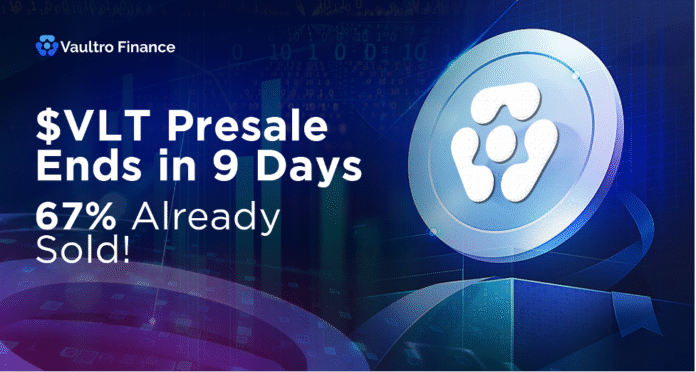 XRP News: 9 Days Left to Join Vaultro Finance $VLT Presale on XRP — Lock In Your Tokens Before It’s Too Late