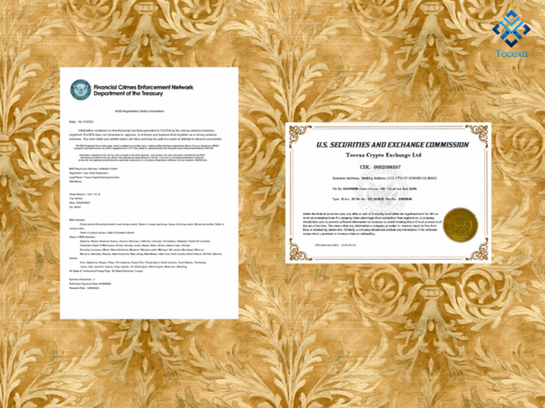 Tocexa Crypto Exchange Limited Secures SEC and MSB Licenses, Advancing Global Compliance Strategy