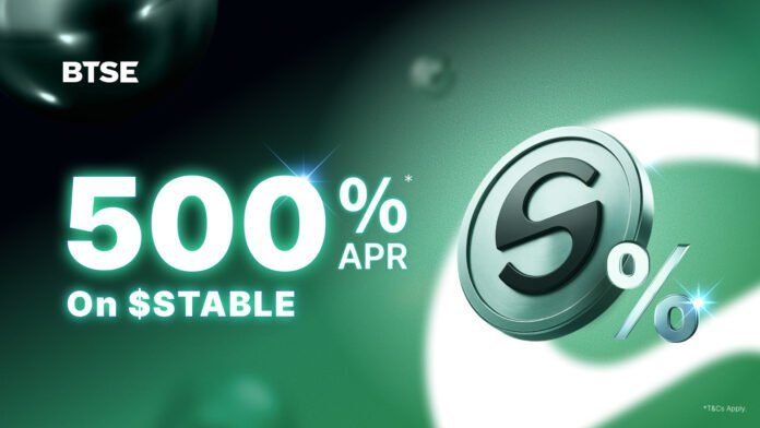 BTSE Unveils Stable Staking: A Major Initiative Offering Up to 500% APR
