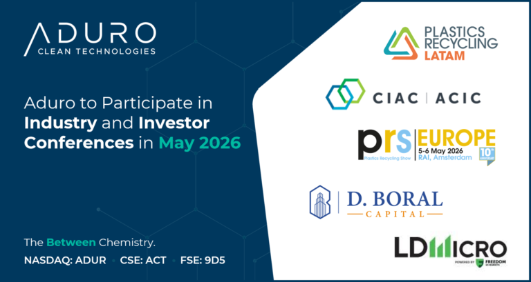 Aduro Clean Technologies to Participate in Industry and Investor Conferences in May 2026